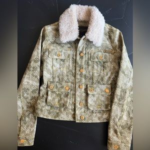 Louis Vuitton Green Monogram Denim Murakami Jacket